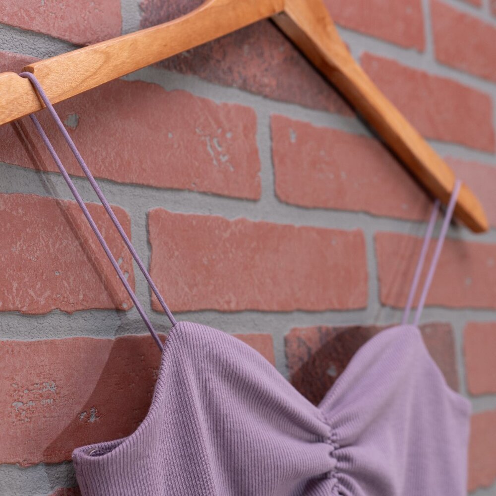 🆕 Purple Ribbed Knit Bodysuit - Size Small - Picture 9 of 14